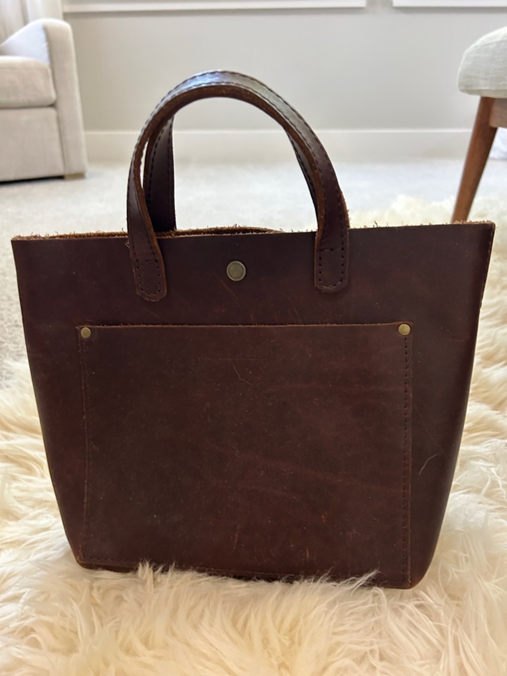 Portland leather Mini Crossbody Tote and Small Zip Wallet